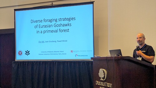 Presenting raptors of the Bialowieza Forest at conferences